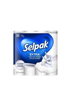 Selpak Üç Katlı Extra Tuvalet Kağıdı Pamuksu Doku 32'li