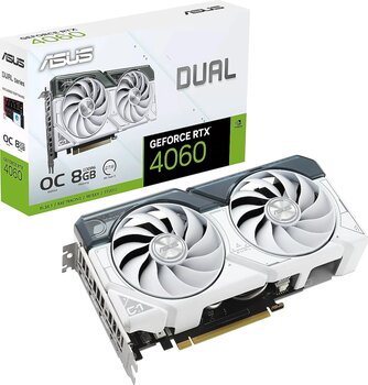 Asus RTX 4060 Dual White OC Edition DUAL-RTX4060-O8G-WHITE 128 Bit GDDR6 8 GB Ekran Kartı