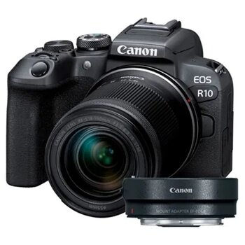 Canon EOS R10 + 18-150mm Lens + Mount Adaptörlü Aynasız Fotoğraf Makinesi