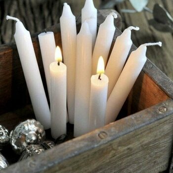 Qussine Beyaz Bakkal Mumu Dilek Mumu Büyük Mum Beyaz Mum 20 Adet