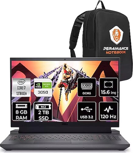 Dell G15 5530 G55302401005u 15.6 inç Intel Core i7 13650HX 8 GB 2 TB SSD NVIDIA RTX 3050 FreeDOS