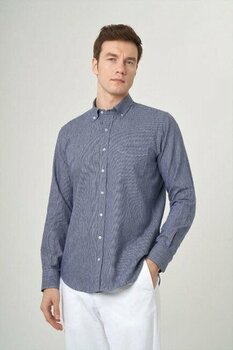 Bisse Regular Fit Spor Lacivert Erkek Gömlek GM23Y231117_D39 - XL