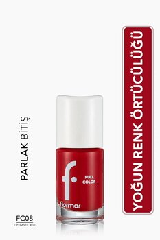 Flormar Full Color Nail Enamel Optimistic Red 8 ML Oje