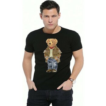 ÇARŞI47 T-Shirt Erkek Baskılı Tişört 3D Baskı Kalitesi - Siyah - M