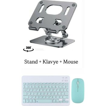 Honor Magic Pad 2 12.3'' Uyumlu Stand Klavye ve Mouse Set - Mavi
