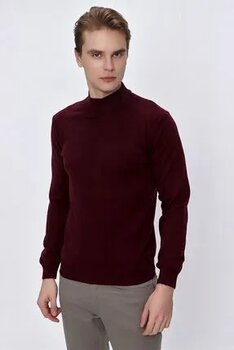 Morven Basic Dinamik Fit Rahat Kesim Yarım Balıkçı Yaka Triko Kazak