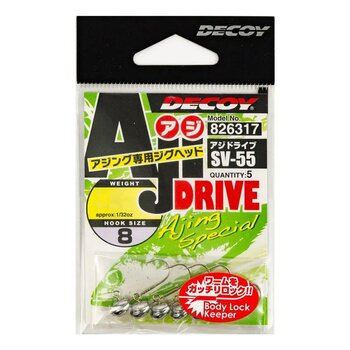 Decoy SV-55 Aji Drive 8 No 0.6 Gr Jig Head