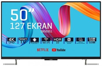 Saba Sb50351 4K Ultra Hd 50" 127 Ekran Uydu Alıcılı Android Smart Led Tv