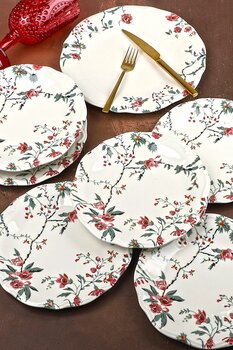 Bev Kitchen Vavelya 7 Parça Pasta Servis İkram Seti 6+1 Servis Seti