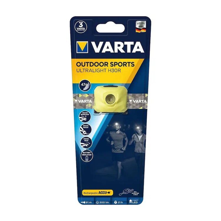 Varta Outdoor Sports Ultralight H30R 300 lm Kafa Feneri