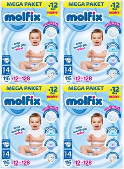 Molfix Bebek Bezi Beden:4 (7-14KG) Maxi 512 Adet Mega Avantaj Fırsat Pk