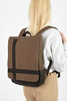 Baginn Kadın Sırt Çantası 35*22 cm Kanvas Kumaş Laptop Bölmeli Business Sırt Çantası Okul Çantası Mega Bag - 35 x 22 cm - Vizon