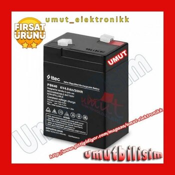 Eu33- Ttec 6v 4ah Bakımsız Kuru Akü 4 Amper 6 Volt Battery