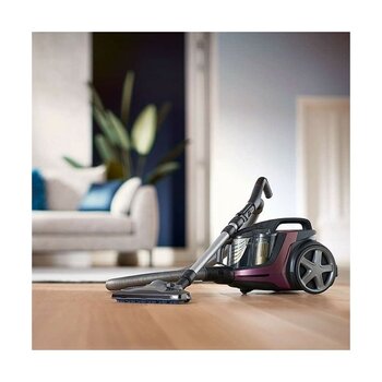 Philips Pro Marathon Ultimate Toz Torbasız Süpürge {super Turbo Fırça, Triactive Ultra Başlık, Allergy H13 Filtre }XB9155/07{ - Siyah - Mor