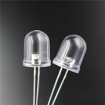 3v 10mm Şeffaf Mantar Led Sarı 20adet