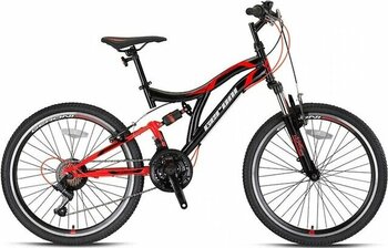 Geroni Hunter 26 Jant Çift Amartisörlü Çevirmeli Vites Dağ Bisikleti Siyah-kırmızı-gri