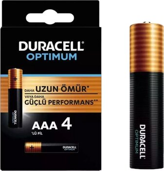 Duracell OPTIMUM 1.5V Alkalin AAA İnce Kalem Pil 4'lü Paket