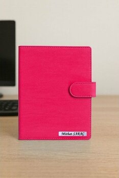 Isme Özel Kırmızı Mıknatıs Kilitli Organizer Ajanda 2026 Tarihli Günlük Ajanda - Isme Özel Kalem Hediyeli