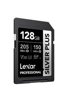 Lexar 128Gb Lexar Lsdsıpl128g-Bnnng Professıonal Sılver Plus Sdxc Uhs-I Cards Up To 205Mb/S Read 150Mb/S W
