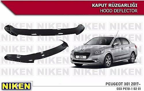Peugeot 301 Kaput Rüzgarlığı Koruyucu 2017 ve Sonrası