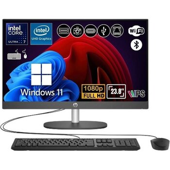 Hp Proone 240 G10 D36C6ET ATL35 Ultra 7 155U 48GB 1tb SSD WIN11P 23.8" Full Hd All In One Bilgisayar - Siyah