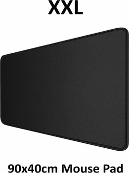 MAROKEN Gamer Oyuncu Mouse Pad Silinebilir Mausepad Kenar Dikişli Kaymaz Taban 90x40cm Uzun Klavye Altlık