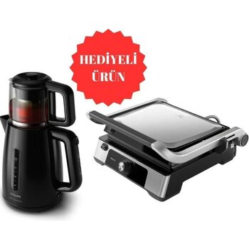 Philips Hd6301/90 2200 W Tost Makinesi + Hd7301 Çay Makinesi Li - Siyah