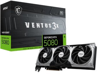 Msı Vga Geforce Rtx 5080 16G Ventus 3X Oc Rtx5080 16Gb Gdrr7 256 B Dx12 Pcıe 5.0 X16 (3Xdp 1Xhdmı)