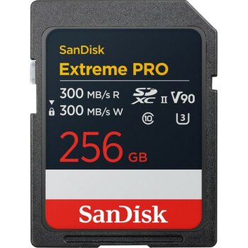 Extreme Pro 256 GB Sdxc Uhs-Iı Kart, 300 Mb/sn'ye Kadar Okuma Hızı ve Yazma Hızı, V90, 8 K Kartın Pr - Standart