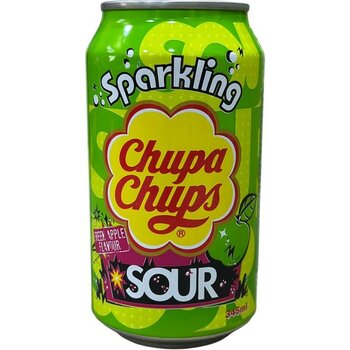 Chupa Chups Sparkling Sour Green Apple Flavour 345 ml *15'li