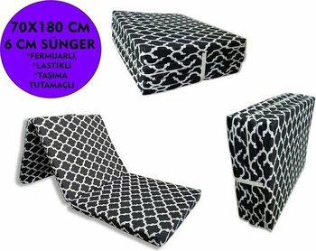 Tek Kişilik Katlanır Yer Minderi 70X180X6CM Süngerli - Çok Renkli
