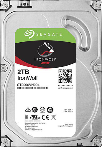 Seagate IronWolf ST2000VN004 2 TB 5900 RPM 180 MB/s 5.1 ms Harddisk