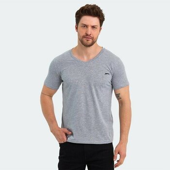 Slazenger SARGON KTN Erkek Tişört Gri - M