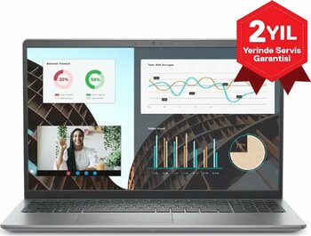 Dell Vostro 3530 Intel Core i5-1334U 8 GB 512 GB SSD 15.6 inç 1920 x 1080 Intel Iris Xe Graphics Ubuntu Notebook