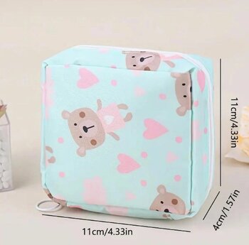 Çok Amaçlı Ped Çantası, Makyaj Çantası, Kozmetik Çantası, Toka Çantası