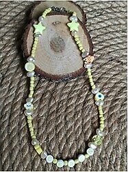 İsim Yazılı Değişik Figürlü Kum Boncuk Çocuk Kolyesi