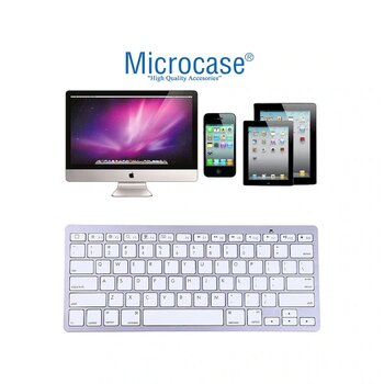 Microcase Bluetooth Kablosuz Mac Iphone Uyumlu Ipad Klavye -al2733 Beyaz
