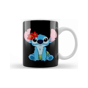 Baskı Dükkanı Disney Hawaiian Stitch Beyaz 330 ml Porselen Tek Parça Kupa Bardak