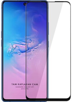 Samsung Galaxy S10 Lite 5D Tam Kaplayan Cam Siyah