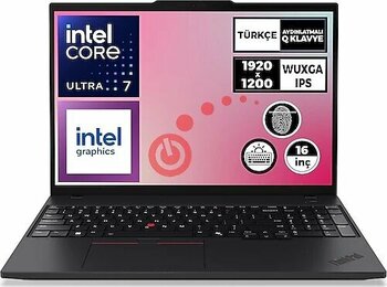 Lenovo ThinkPad T16 Gen 3 21MN005BTX 32 GB 1 TB Intel Core Ultra 7 Intel Graphics 16 inç WUXGA Notebook