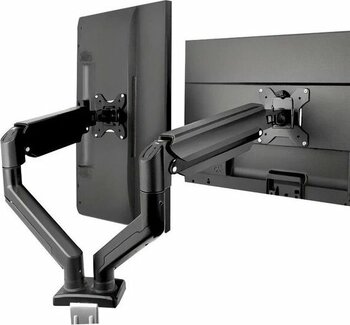 Tayfun 17-32'' Masa Üstü Hareketli İkili 2 Monitör Tutucu Askı Aparatı-Amortisörlü