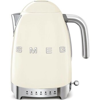 Smeg KLF04CREU Krem Renkli Isı Ayarlı Kettle Paslanmaz Çelik Malzeme ile Şık Tasarım