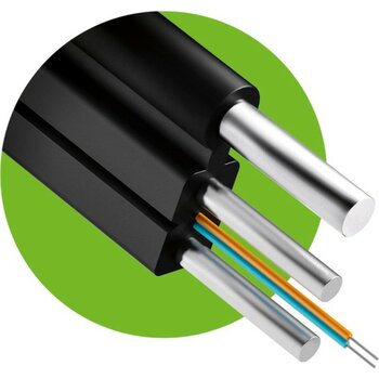 Fiberden Fiber Optik Drop Kablo Havai Askı Telli 4 Core (1000 Metre)