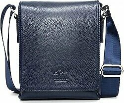 KANGAROO KINGDOM 5512-L Hakiki Deri Lacivert Erkek Postacı Çantası