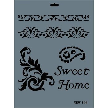 Rich New Seri N108 Stencil 35x25 Cm