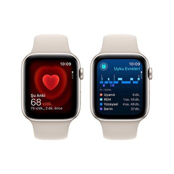Apple Watch Se 2 (2023) Gps 44 Mm Alüminyum Kasa S/m Akıllı Saat (apple Türkiye Garantili) Yıldız Işığı