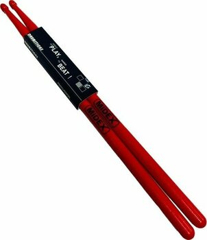 Midex GFK-801RD 5A Bateri Baget Kırılmaz Polyemid Kırmızı Davul Bageti 5A Drumsticks