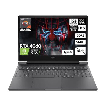 Hp Victus 16-S1010nt 7 8845hs 48 -Gbddr5 512 Gbssd Rtx4060 (8gb) 16.1" Fhd 144hz Windows 11 Pro Gaming Notebook 9z790eahmf40