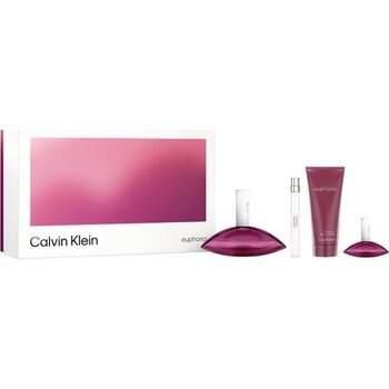 Calvin Euphoria Kadın Parfüm Seti, Edp, 100ML + 10ML + 15ML + 100ML Vücut Losyonu - Option-1