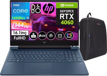 Hp Victus 16-R1057NT Intel Core I5-14500HX 16GB Ddr5 Ram 512GB SSD 8gb RTX4060 16.1 Inç 144Hz IPS Fhd Freedos Taşınabilir Bilgisayar VCS9J260EAW01 + Weblegelsin Çanta